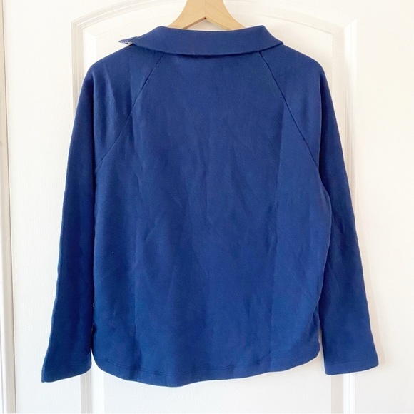 J. CREW Factory Blue Wide Collar Long Sleeve Shirt NEW Size Small - Picture 8 of 8